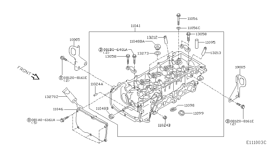 NISSAN 13213-41B60 - Напрямна втулка клапана autozip.com.ua