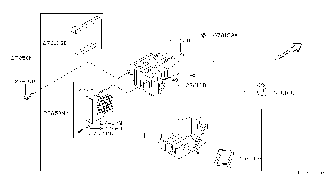 NISSAN 27893-9F500 - Фільтр, повітря у внутрішній простір autozip.com.ua