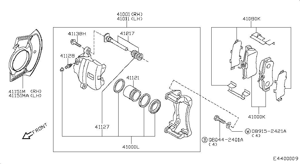 NISSAN 41001-2F522 - Гальмівний супорт autozip.com.ua