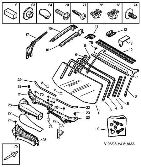 PEUGEOT 8116 H9 - Вітрове скло autozip.com.ua