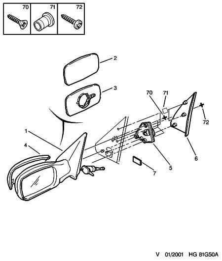 CITROËN/PEUGEOT 8151 X7 - Дзеркальне скло, зовнішнє дзеркало autozip.com.ua