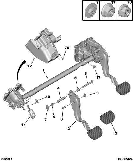 PEUGEOT 4534 70 - Вимикач ліхтаря сигналу гальмування autozip.com.ua