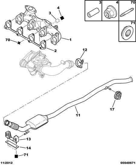 PEUGEOT 1755 85 - EXHAUST PIPE BRACKET PLATE autozip.com.ua