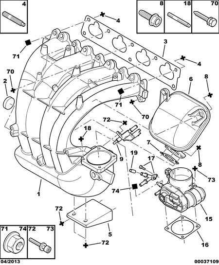 DS 0348.R7 - INTAKE MANIFOLD GASKET autozip.com.ua