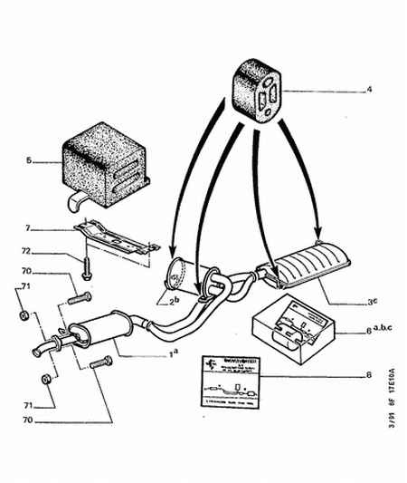 PEUGEOT 1728 85 - Середній глушник вихлопних газів autozip.com.ua