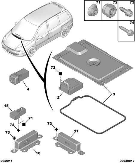 PEUGEOT 6546 H0 - Натягувач ременя, клинові зуб. autozip.com.ua