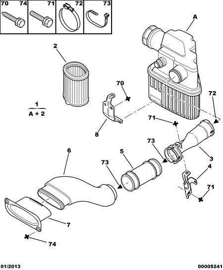 DS 1444 F0 - Повітряний фільтр autozip.com.ua