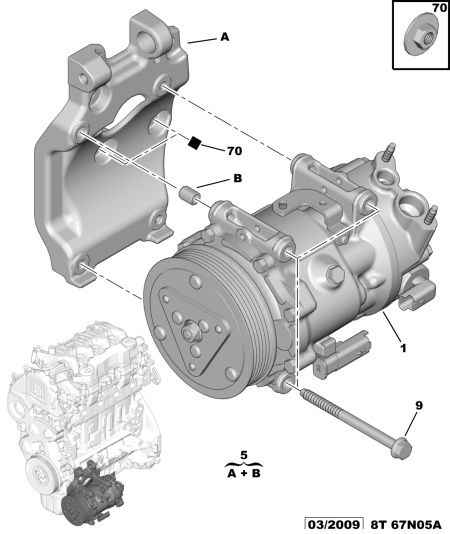 PEUGEOT 6487.34 - Компресор, кондиціонер autozip.com.ua