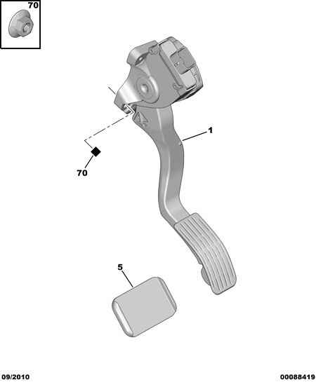 PEUGEOT 1606 06 - ACCELERATOR PEDAL BUFFER autozip.com.ua