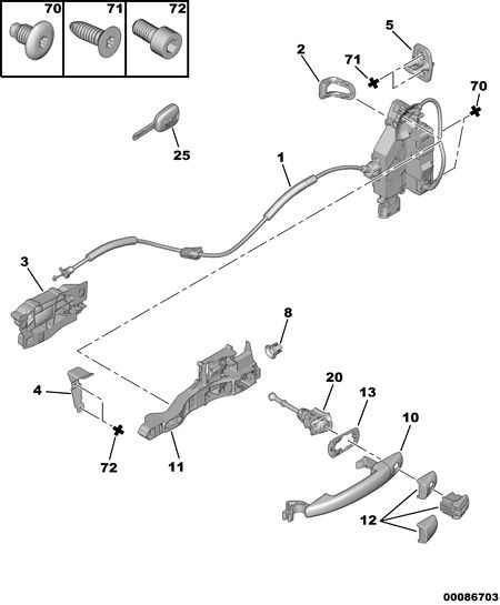 PEUGEOT 9143 Q1 - Ручка двері autozip.com.ua