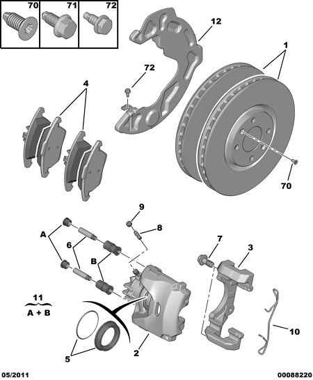 CITROËN 16 101 035 80 - Гальмівні колодки, дискові гальма autozip.com.ua