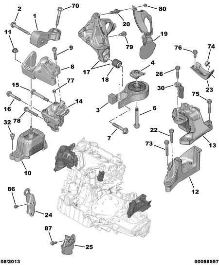 CITROËN 1806 H4 - Подушка, підвіска двигуна autozip.com.ua