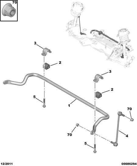 CITROËN/PEUGEOT 5087 76 - Тяга / стійка, стабілізатор autozip.com.ua