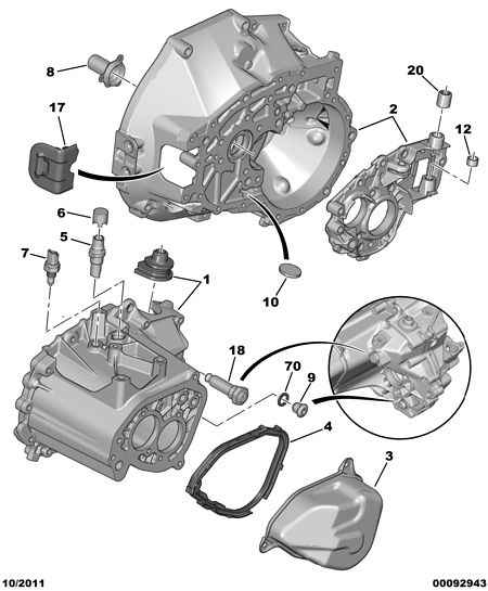 DS 2105 38 - Напрямна гільза, система зчеплення autozip.com.ua