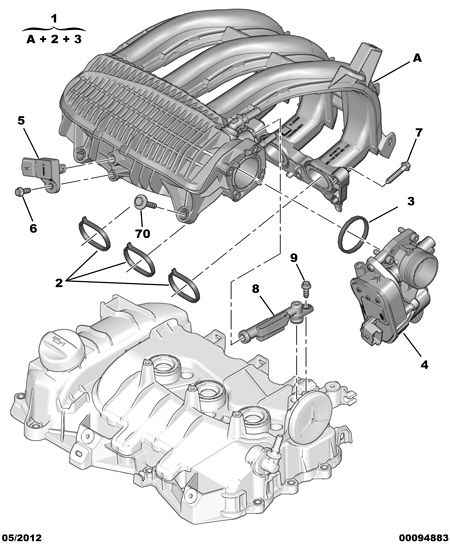 Opel 96 70 361 980 - INTAKE AIR PRESSURE SENSOR autozip.com.ua