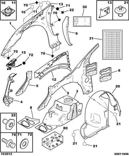 CITROËN/PEUGEOT 7119 HV - Кронштейн, буфер autozip.com.ua