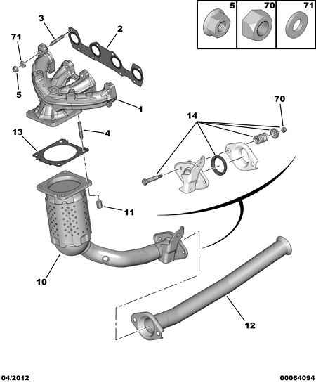 Opel 1709 33 - EXHAUST BRACKET SEAL autozip.com.ua