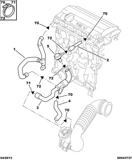 PEUGEOT 1192 Q3 - Масляний шланг autozip.com.ua