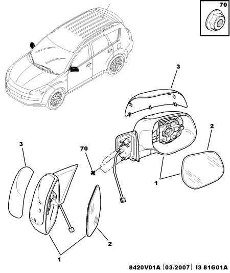 Mitsubishi 8153 LX - Зовнішнє дзеркало autozip.com.ua