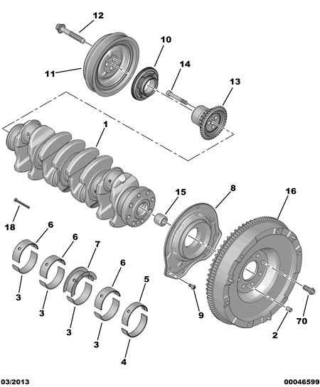 PEUGEOT 0501.L1 - ENGINE CRANKSHAFT autozip.com.ua