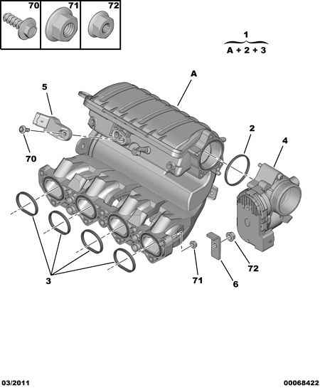 PEUGEOT 0348.Q4 - Прокладка, корпус впускного колектора autozip.com.ua