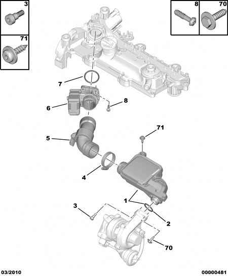 PEUGEOT 1628 XZ - Патрубок дросельної заслінки autozip.com.ua