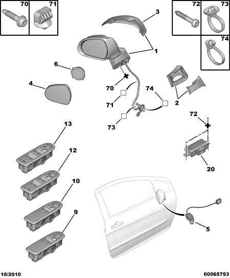 CITROËN 6490 28 - Вимикач, стеклолод'емнік autozip.com.ua