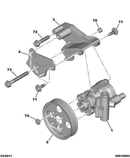 CITROËN/PEUGEOT 4007 JR - Гідравлічний насос, рульове управління, ГУР autozip.com.ua