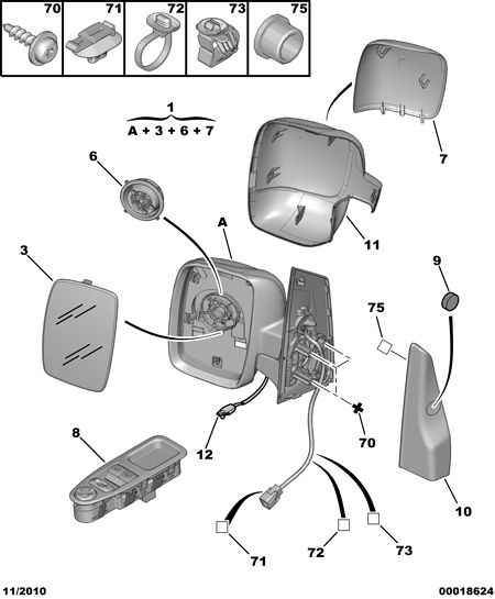 FIAT 8153 GJ - Зовнішнє дзеркало autozip.com.ua