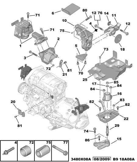 CITROËN 1807-HA - Подушка, підвіска двигуна autozip.com.ua