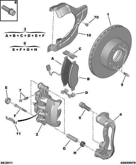 PEUGEOT 4401.J8 - Гальмівний супорт autozip.com.ua