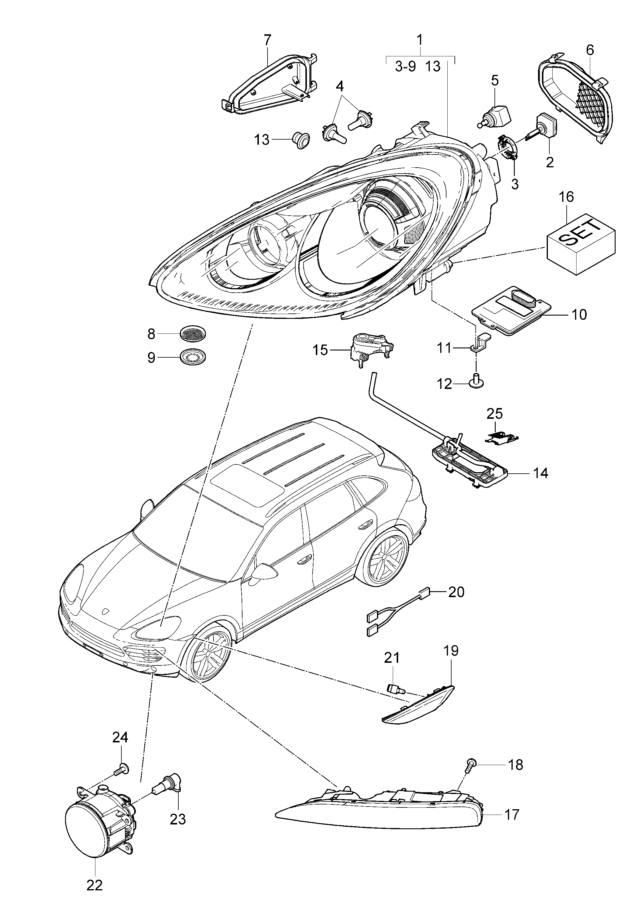 Porsche 95863110110 - Бічний ліхтар, покажчик повороту autozip.com.ua