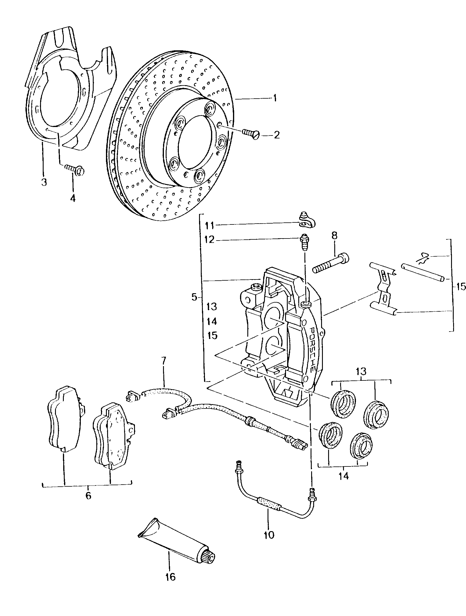 Porsche 99635142910 - Гальмівний супорт autozip.com.ua