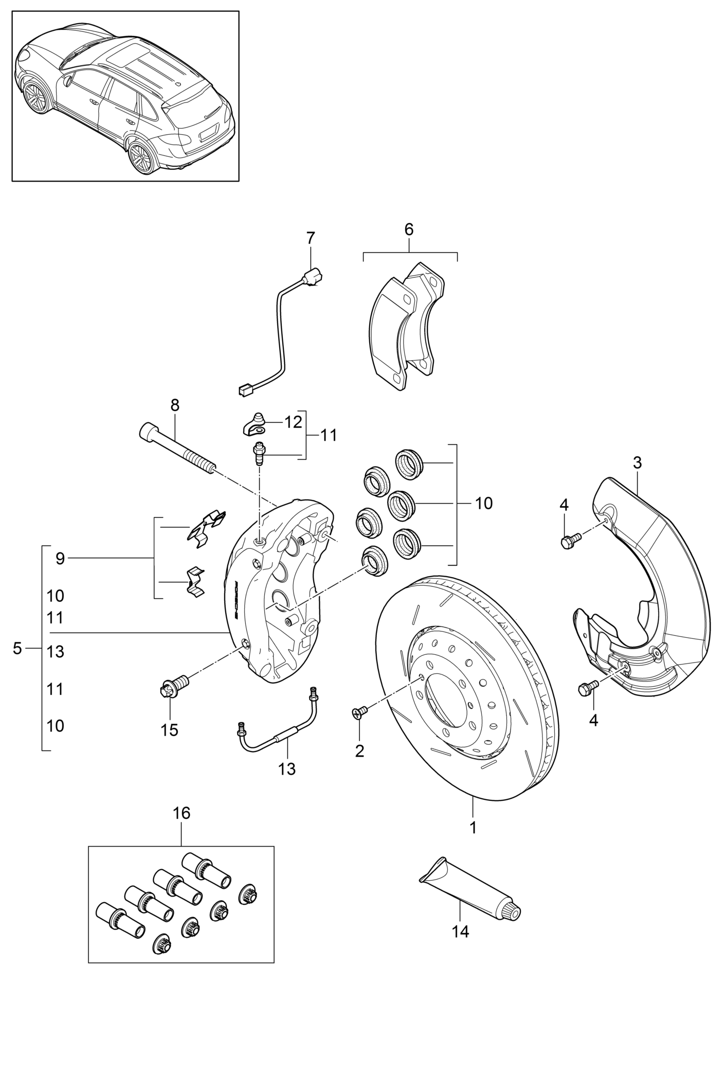 Porsche 95535140151 - Гальмівний диск autozip.com.ua