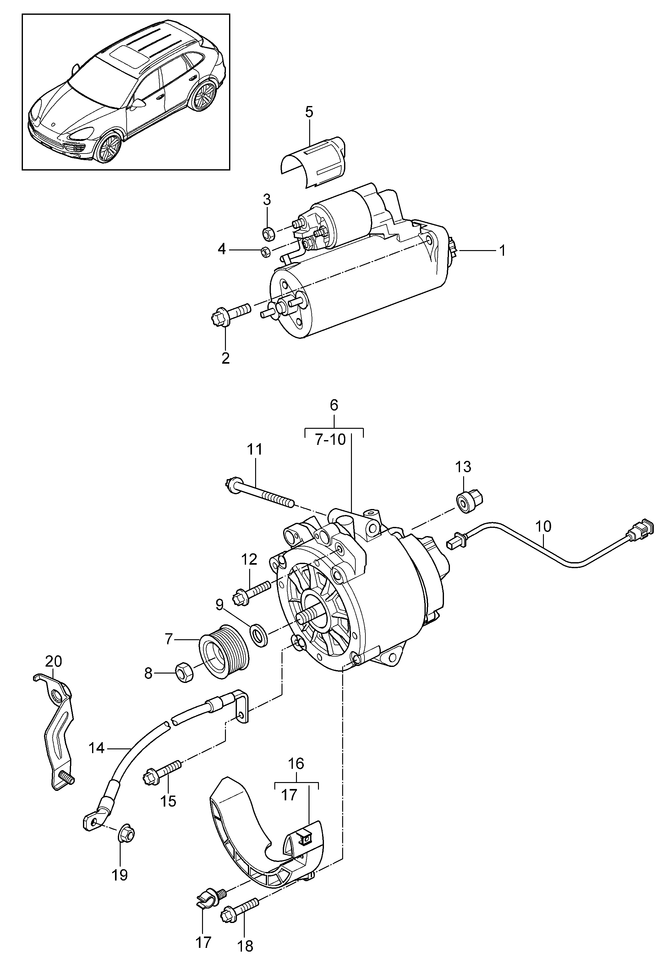 Porsche 059903023L - Генератор autozip.com.ua