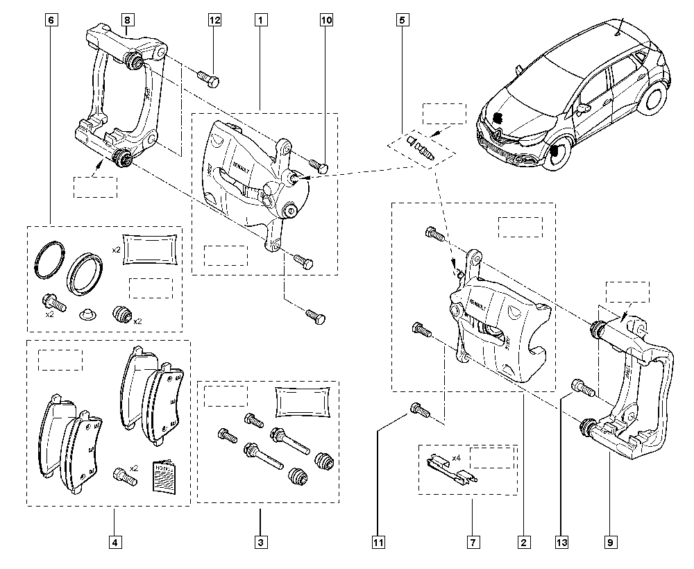 LADA 7701208338 - Ремкомплект, гальмівний супорт autozip.com.ua