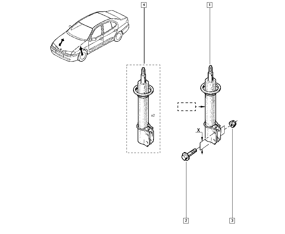 RENAULT 7700432053 - Амортизатор autozip.com.ua