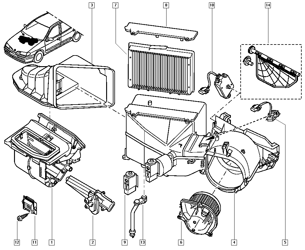 RENAULT 77 01 048 356 - Опір, реле, вентилятор салону autozip.com.ua