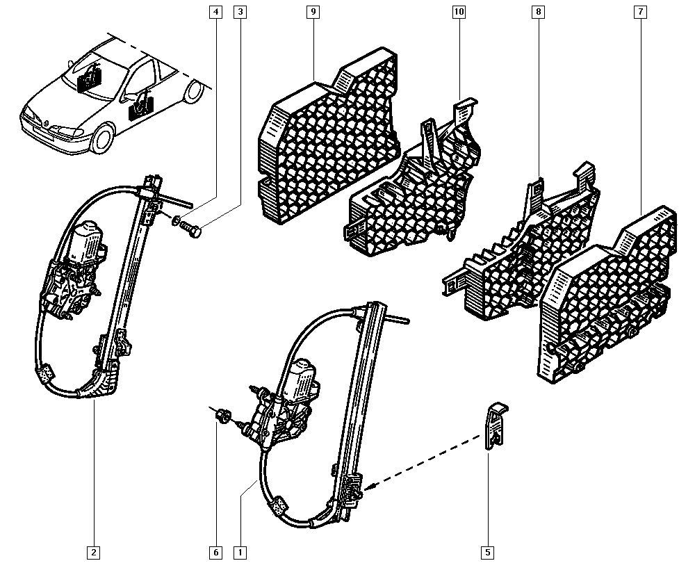 RENAULT 77 00 834 347 - Підйомний пристрій для вікон autozip.com.ua