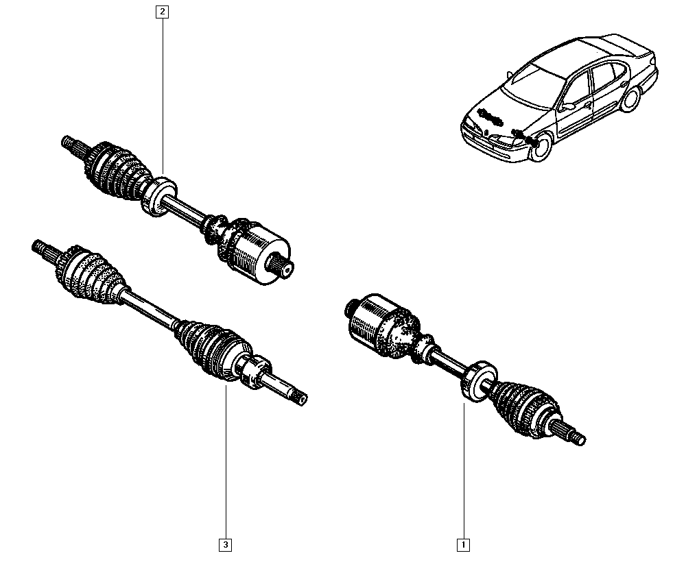 RENAULT 7700111313 - Приводний вал autozip.com.ua