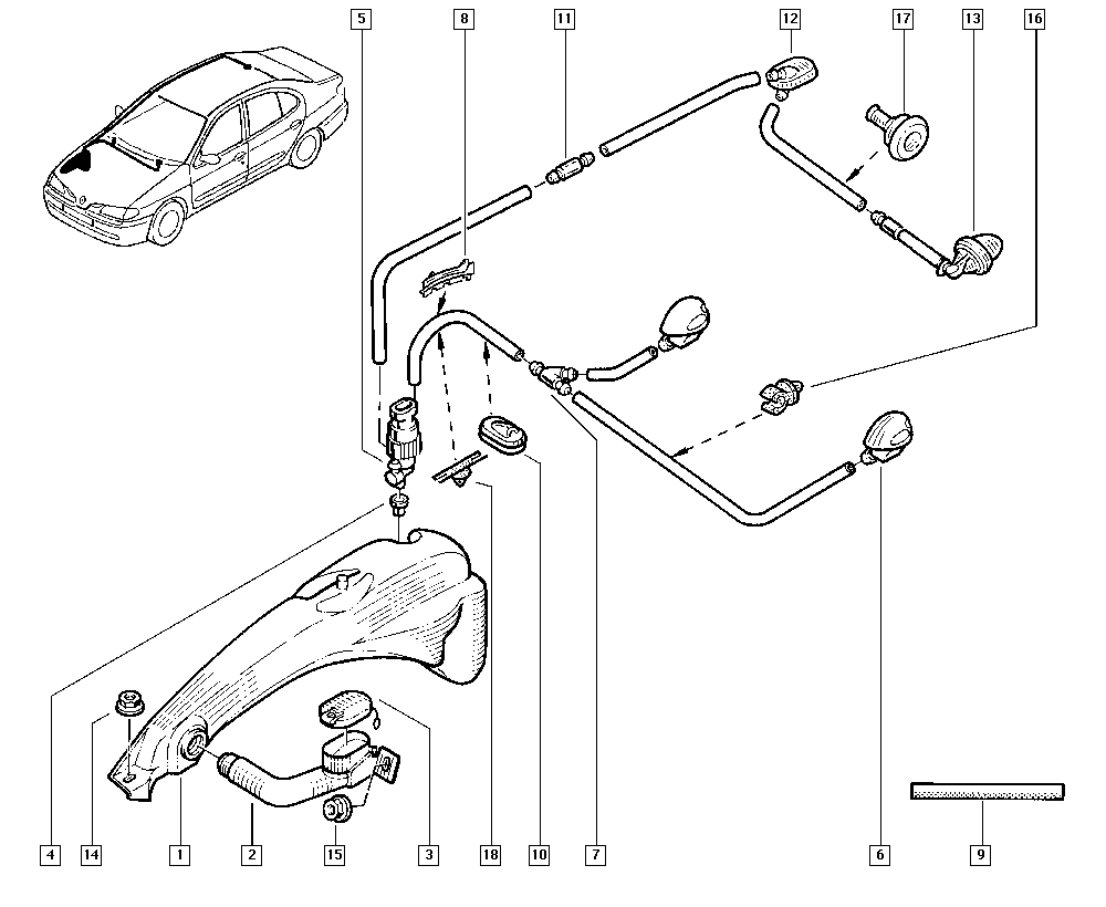 RENAULT 77 00 431 079 - Водяний насос, система очищення вікон autozip.com.ua