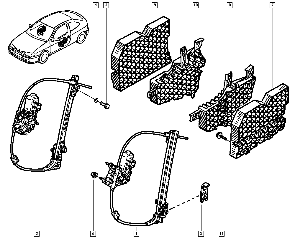 RENAULT 82 00 038 152 - Підйомний пристрій для вікон autozip.com.ua