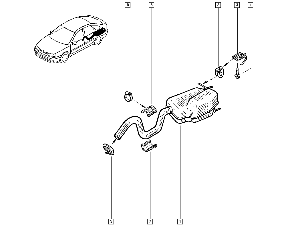 RENAULT 77 00 426 204 - Глушник вихлопних газів кінцевий autozip.com.ua