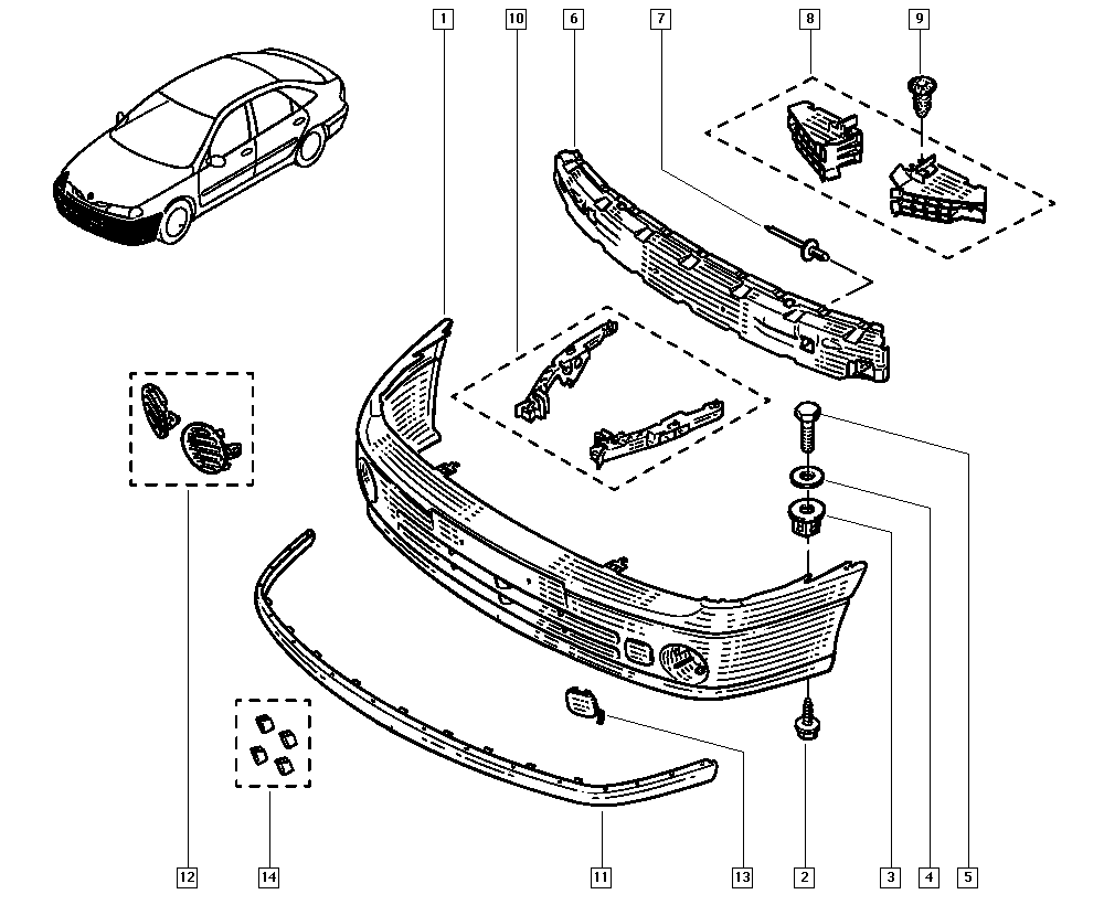 RENAULT 7701-471-347 - Буфер, бампер autozip.com.ua