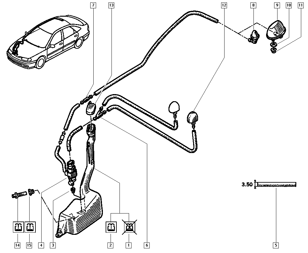 RENAULT 7700430702 - Водяний насос, система очищення вікон autozip.com.ua