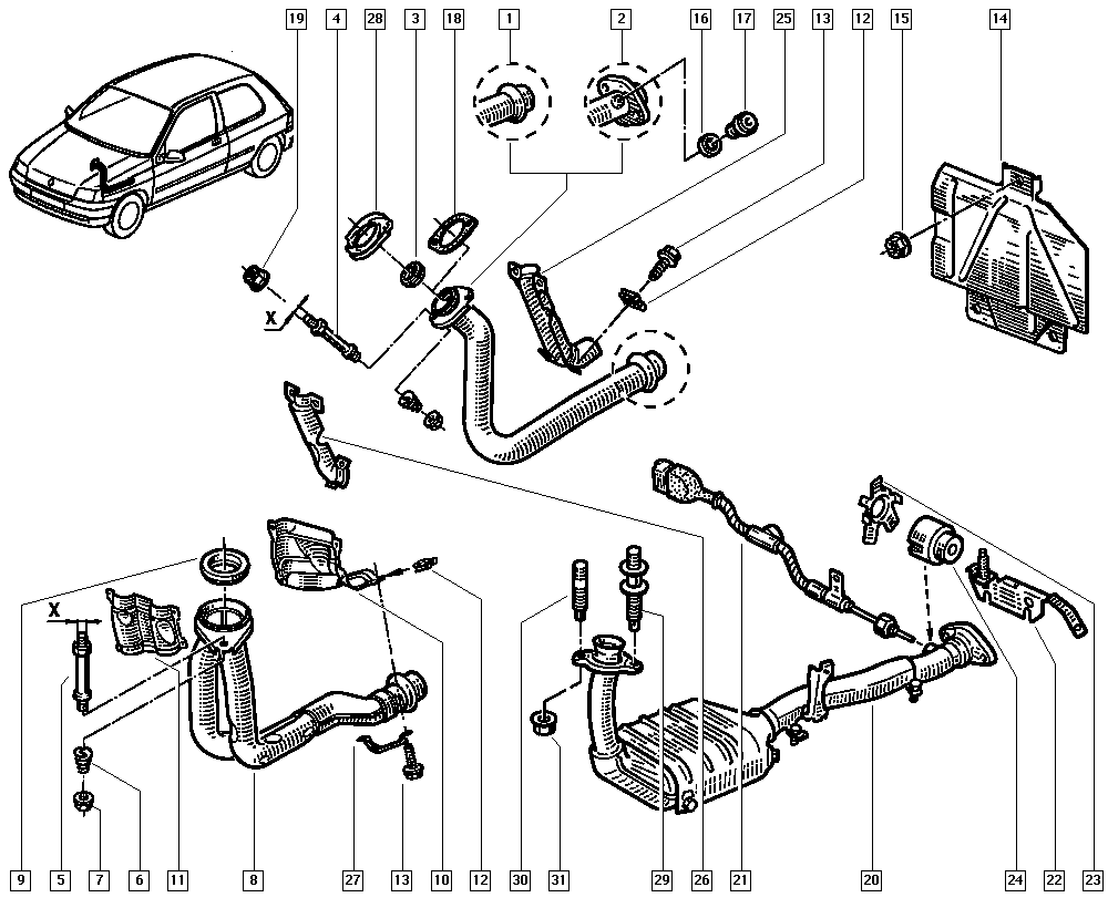 Mitsubishi 8200035310 - Кільце ущільнювача, труба вихлопного газу autozip.com.ua