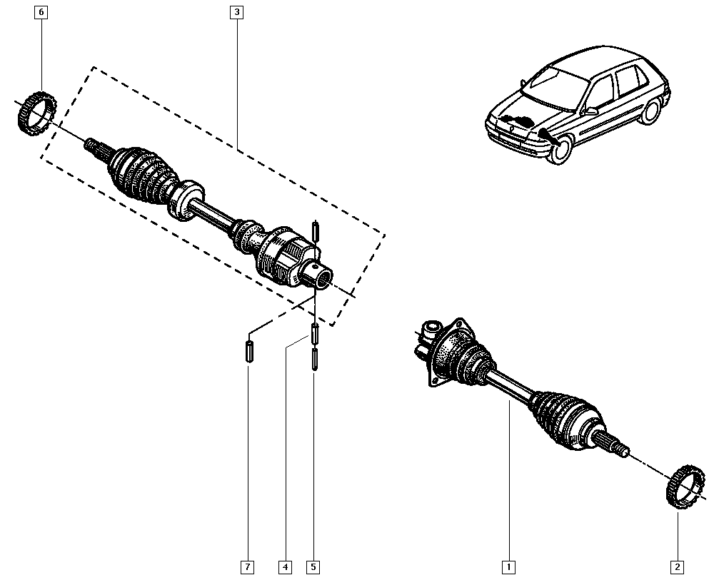 OM 7701349915 - Приводний вал autozip.com.ua