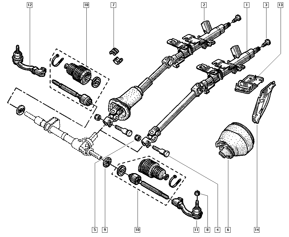 RENAULT 77 01 469 778 - Осьовий шарнір, рульова тяга autozip.com.ua