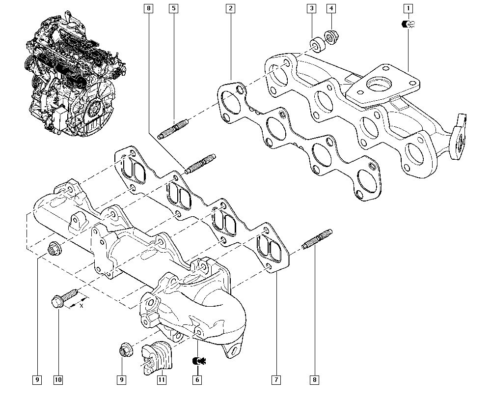 RENAULT 82 00 363 223 - Прокладка, впускний колектор autozip.com.ua