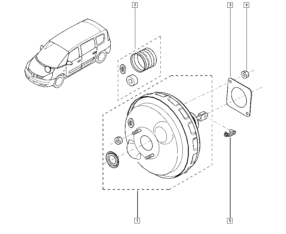 RENAULT 77 01 207 497 - Підсилювач гальмівної системи autozip.com.ua